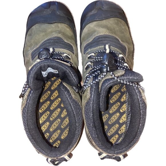 Keen Hiking Boots Men Size 7 Women Size 8.5 Mid Top Green and Black main image 4